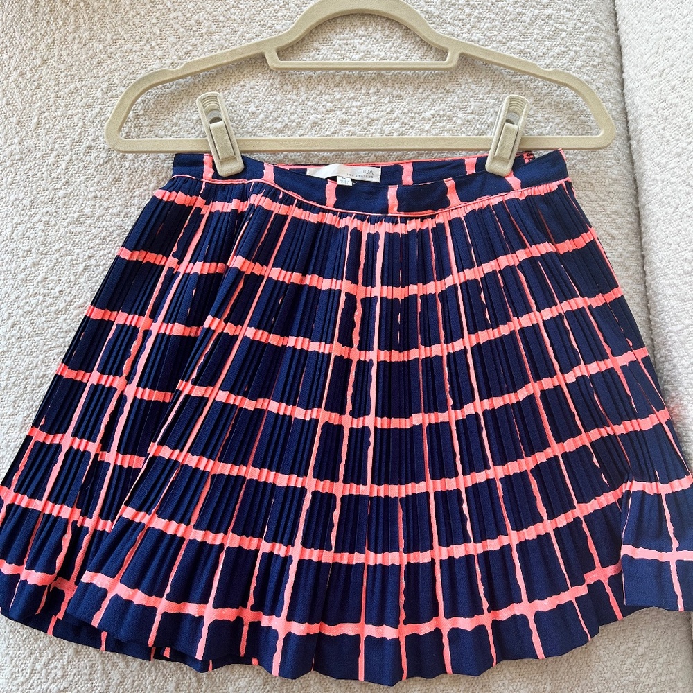 Blue and Pink pleated JOA Skirt